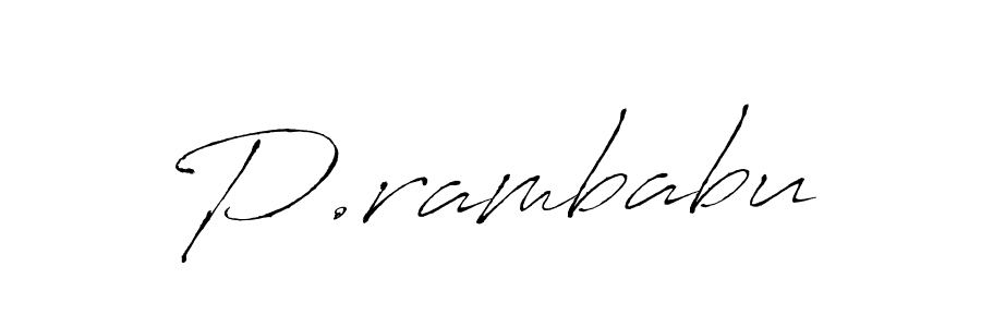 How to make P.rambabu name signature. Use Antro_Vectra style for creating short signs online. This is the latest handwritten sign. P.rambabu signature style 6 images and pictures png