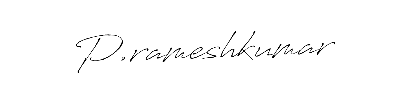 How to make P.rameshkumar name signature. Use Antro_Vectra style for creating short signs online. This is the latest handwritten sign. P.rameshkumar signature style 6 images and pictures png