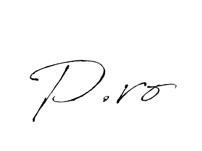 P.ro stylish signature style. Best Handwritten Sign (Antro_Vectra) for my name. Handwritten Signature Collection Ideas for my name P.ro. P.ro signature style 6 images and pictures png