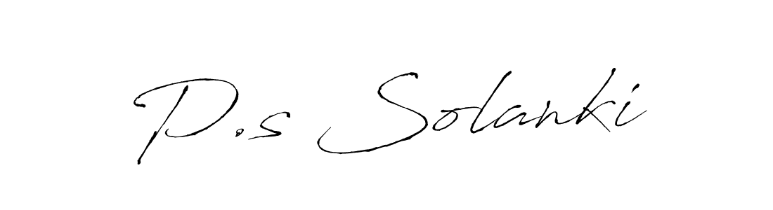 How to make P.s Solanki name signature. Use Antro_Vectra style for creating short signs online. This is the latest handwritten sign. P.s Solanki signature style 6 images and pictures png