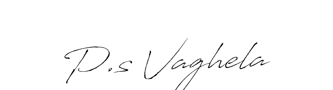 How to make P.s Vaghela name signature. Use Antro_Vectra style for creating short signs online. This is the latest handwritten sign. P.s Vaghela signature style 6 images and pictures png