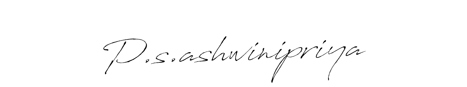 P.s.ashwinipriya stylish signature style. Best Handwritten Sign (Antro_Vectra) for my name. Handwritten Signature Collection Ideas for my name P.s.ashwinipriya. P.s.ashwinipriya signature style 6 images and pictures png