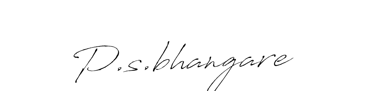 Design your own signature with our free online signature maker. With this signature software, you can create a handwritten (Antro_Vectra) signature for name P.s.bhangare. P.s.bhangare signature style 6 images and pictures png