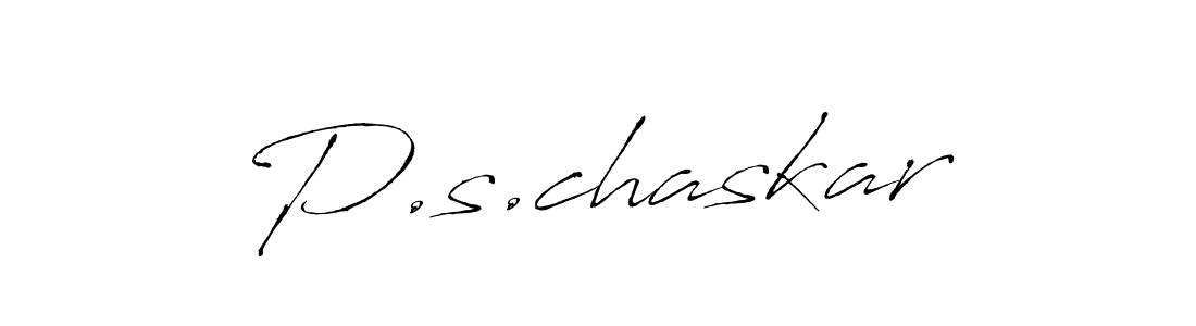 Create a beautiful signature design for name P.s.chaskar. With this signature (Antro_Vectra) fonts, you can make a handwritten signature for free. P.s.chaskar signature style 6 images and pictures png