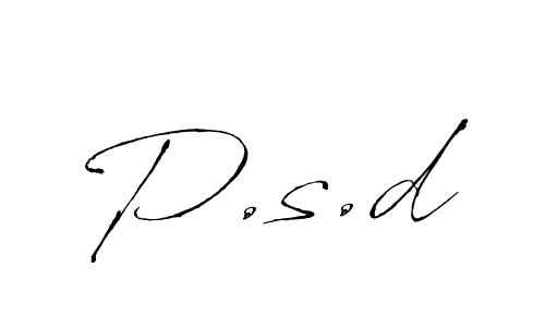 P.s.d stylish signature style. Best Handwritten Sign (Antro_Vectra) for my name. Handwritten Signature Collection Ideas for my name P.s.d. P.s.d signature style 6 images and pictures png