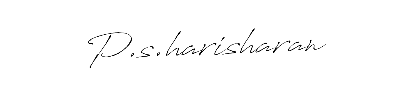 if you are searching for the best signature style for your name P.s.harisharan. so please give up your signature search. here we have designed multiple signature styles  using Antro_Vectra. P.s.harisharan signature style 6 images and pictures png