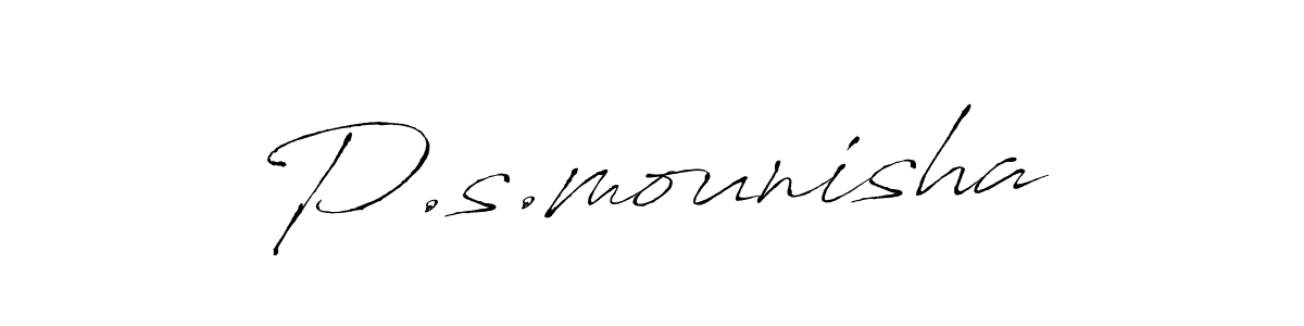 Here are the top 10 professional signature styles for the name P.s.mounisha. These are the best autograph styles you can use for your name. P.s.mounisha signature style 6 images and pictures png