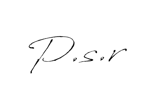 Create a beautiful signature design for name P.s.r. With this signature (Antro_Vectra) fonts, you can make a handwritten signature for free. P.s.r signature style 6 images and pictures png