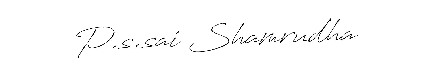 Also we have P.s.sai Shamrudha name is the best signature style. Create professional handwritten signature collection using Antro_Vectra autograph style. P.s.sai Shamrudha signature style 6 images and pictures png