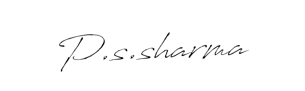 The best way (Antro_Vectra) to make a short signature is to pick only two or three words in your name. The name P.s.sharma include a total of six letters. For converting this name. P.s.sharma signature style 6 images and pictures png