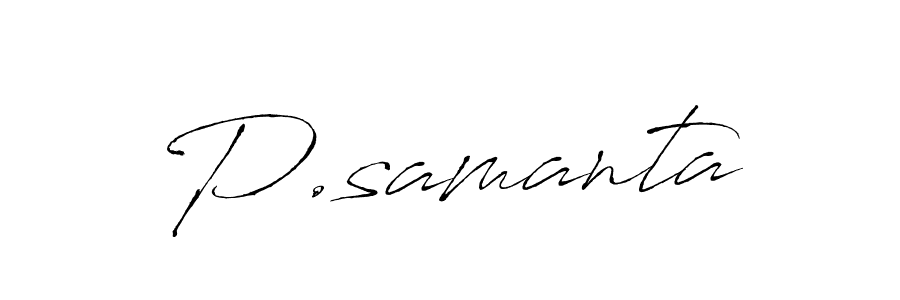 Make a beautiful signature design for name P.samanta. Use this online signature maker to create a handwritten signature for free. P.samanta signature style 6 images and pictures png