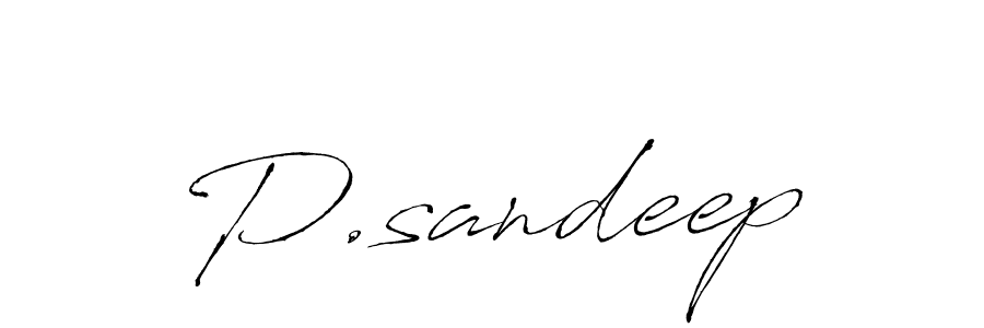 The best way (Antro_Vectra) to make a short signature is to pick only two or three words in your name. The name P.sandeep include a total of six letters. For converting this name. P.sandeep signature style 6 images and pictures png