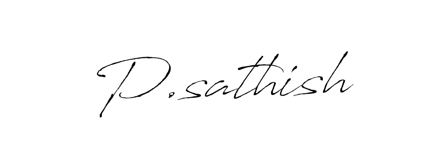 P.sathish stylish signature style. Best Handwritten Sign (Antro_Vectra) for my name. Handwritten Signature Collection Ideas for my name P.sathish. P.sathish signature style 6 images and pictures png