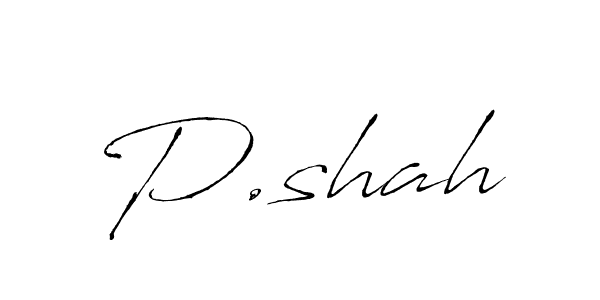 How to make P.shah signature? Antro_Vectra is a professional autograph style. Create handwritten signature for P.shah name. P.shah signature style 6 images and pictures png