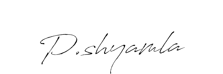 Similarly Antro_Vectra is the best handwritten signature design. Signature creator online .You can use it as an online autograph creator for name P.shyamla. P.shyamla signature style 6 images and pictures png