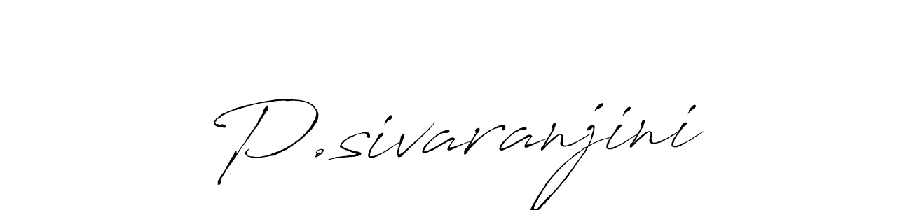 Antro_Vectra is a professional signature style that is perfect for those who want to add a touch of class to their signature. It is also a great choice for those who want to make their signature more unique. Get P.sivaranjini name to fancy signature for free. P.sivaranjini signature style 6 images and pictures png