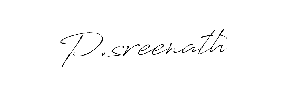 P.sreenath stylish signature style. Best Handwritten Sign (Antro_Vectra) for my name. Handwritten Signature Collection Ideas for my name P.sreenath. P.sreenath signature style 6 images and pictures png