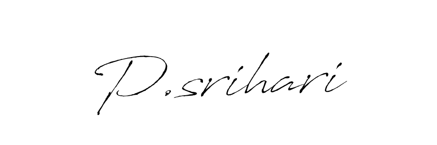 How to make P.srihari signature? Antro_Vectra is a professional autograph style. Create handwritten signature for P.srihari name. P.srihari signature style 6 images and pictures png
