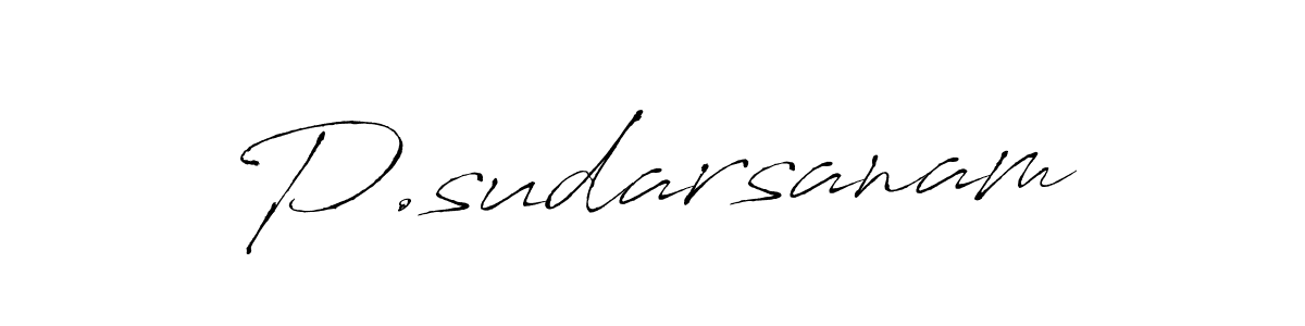 You should practise on your own different ways (Antro_Vectra) to write your name (P.sudarsanam) in signature. don't let someone else do it for you. P.sudarsanam signature style 6 images and pictures png