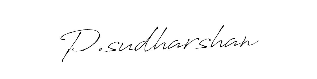 Use a signature maker to create a handwritten signature online. With this signature software, you can design (Antro_Vectra) your own signature for name P.sudharshan. P.sudharshan signature style 6 images and pictures png