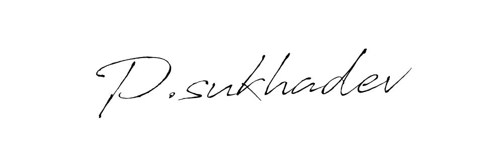 This is the best signature style for the P.sukhadev name. Also you like these signature font (Antro_Vectra). Mix name signature. P.sukhadev signature style 6 images and pictures png