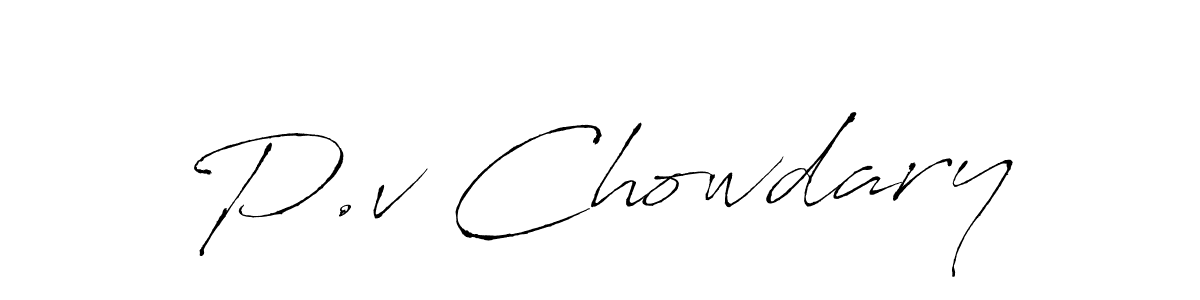 Make a beautiful signature design for name P.v Chowdary. Use this online signature maker to create a handwritten signature for free. P.v Chowdary signature style 6 images and pictures png
