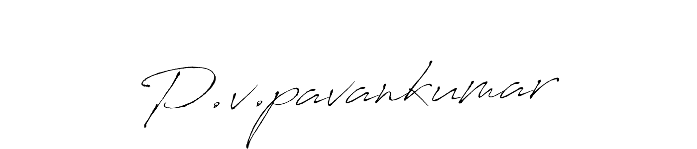 How to make P.v.pavankumar signature? Antro_Vectra is a professional autograph style. Create handwritten signature for P.v.pavankumar name. P.v.pavankumar signature style 6 images and pictures png