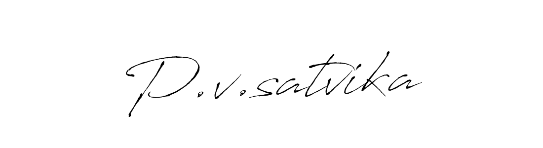 Also You can easily find your signature by using the search form. We will create P.v.satvika name handwritten signature images for you free of cost using Antro_Vectra sign style. P.v.satvika signature style 6 images and pictures png
