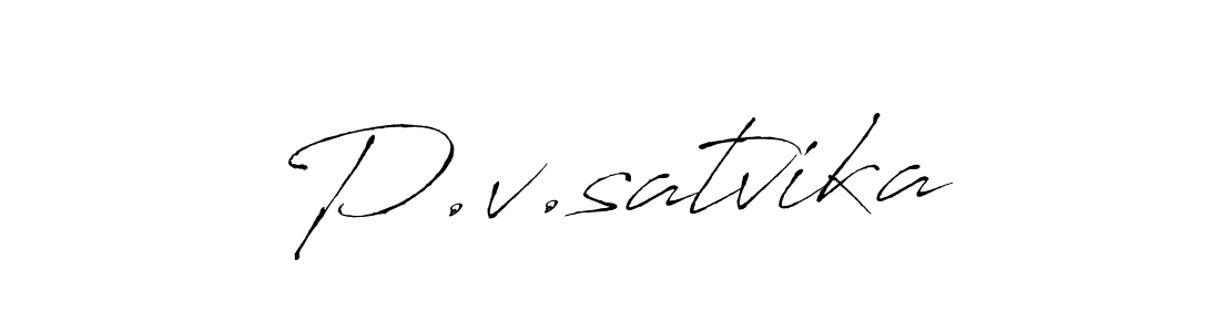 Make a beautiful signature design for name P.v.satvika. Use this online signature maker to create a handwritten signature for free. P.v.satvika signature style 6 images and pictures png