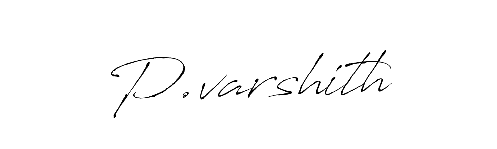 How to make P.varshith name signature. Use Antro_Vectra style for creating short signs online. This is the latest handwritten sign. P.varshith signature style 6 images and pictures png