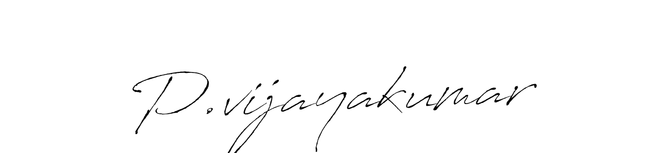 You should practise on your own different ways (Antro_Vectra) to write your name (P.vijayakumar) in signature. don't let someone else do it for you. P.vijayakumar signature style 6 images and pictures png