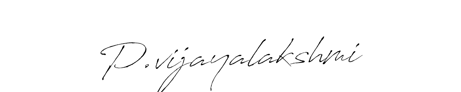 How to make P.vijayalakshmi name signature. Use Antro_Vectra style for creating short signs online. This is the latest handwritten sign. P.vijayalakshmi signature style 6 images and pictures png