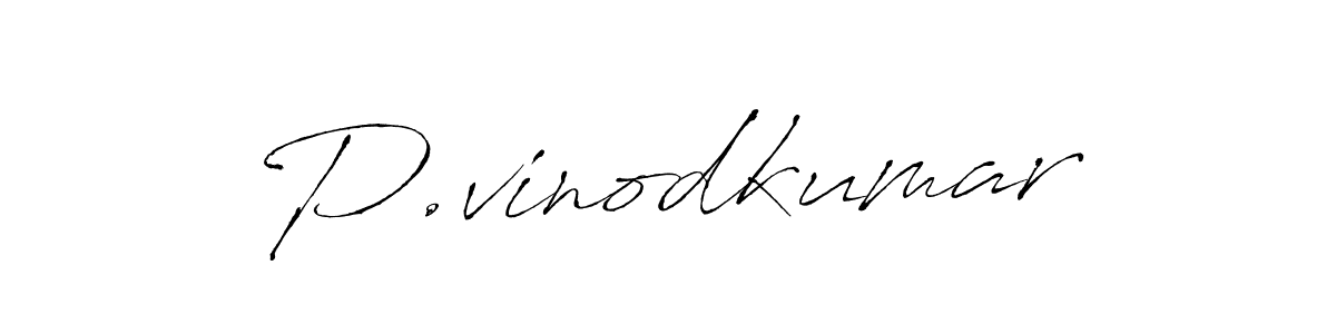 How to make P.vinodkumar name signature. Use Antro_Vectra style for creating short signs online. This is the latest handwritten sign. P.vinodkumar signature style 6 images and pictures png