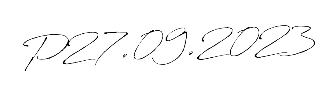 Antro_Vectra is a professional signature style that is perfect for those who want to add a touch of class to their signature. It is also a great choice for those who want to make their signature more unique. Get P27.09.2023 name to fancy signature for free. P27.09.2023 signature style 6 images and pictures png