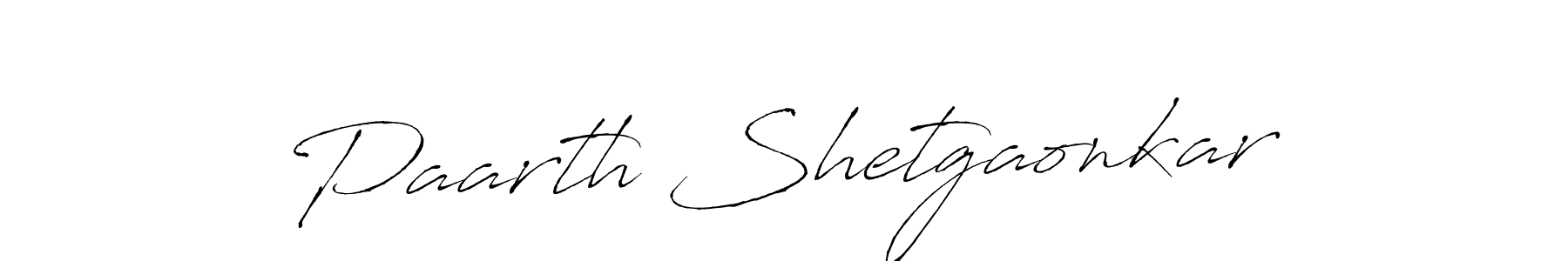 Design your own signature with our free online signature maker. With this signature software, you can create a handwritten (Antro_Vectra) signature for name Paarth Shetgaonkar. Paarth Shetgaonkar signature style 6 images and pictures png