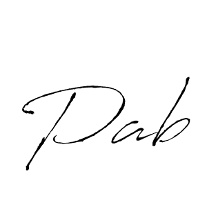 Pab stylish signature style. Best Handwritten Sign (Antro_Vectra) for my name. Handwritten Signature Collection Ideas for my name Pab. Pab signature style 6 images and pictures png