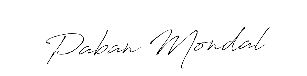 Make a beautiful signature design for name Paban Mondal. With this signature (Antro_Vectra) style, you can create a handwritten signature for free. Paban Mondal signature style 6 images and pictures png