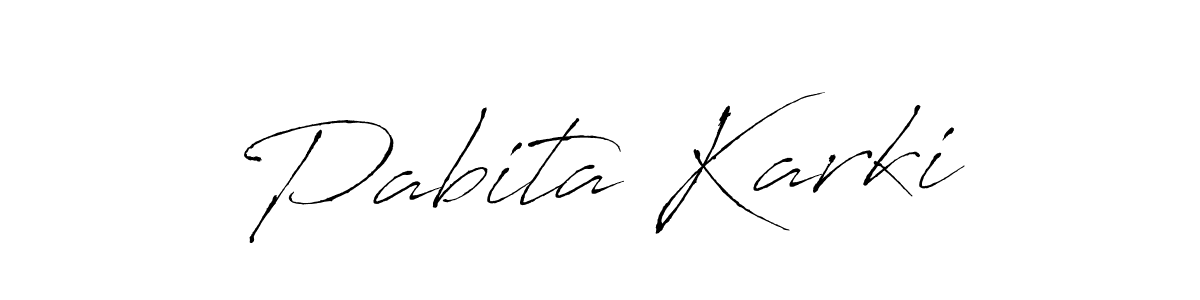 Make a beautiful signature design for name Pabita Karki. With this signature (Antro_Vectra) style, you can create a handwritten signature for free. Pabita Karki signature style 6 images and pictures png