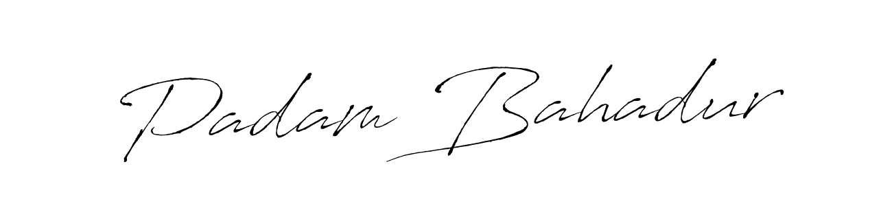 You should practise on your own different ways (Antro_Vectra) to write your name (Padam Bahadur) in signature. don't let someone else do it for you. Padam Bahadur signature style 6 images and pictures png
