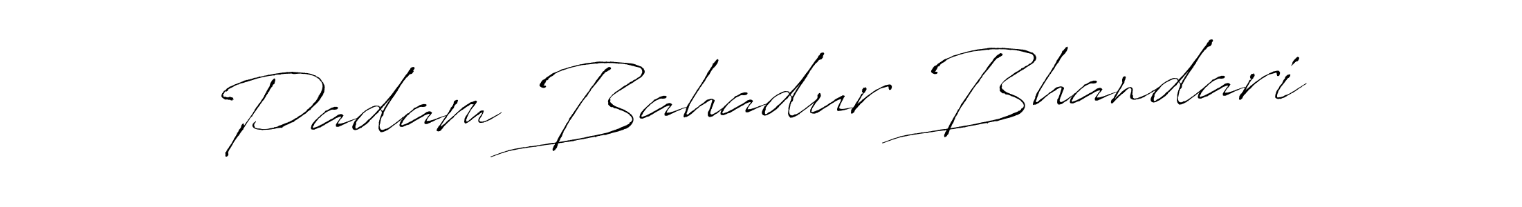Make a beautiful signature design for name Padam Bahadur Bhandari. With this signature (Antro_Vectra) style, you can create a handwritten signature for free. Padam Bahadur Bhandari signature style 6 images and pictures png