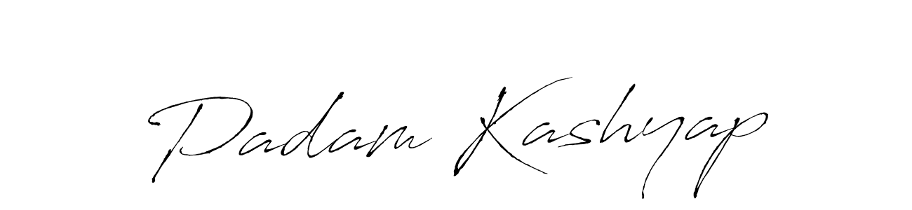 Make a beautiful signature design for name Padam Kashyap. With this signature (Antro_Vectra) style, you can create a handwritten signature for free. Padam Kashyap signature style 6 images and pictures png