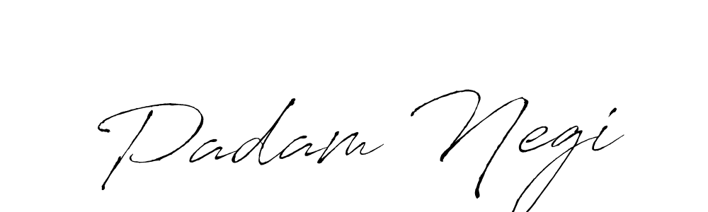 Design your own signature with our free online signature maker. With this signature software, you can create a handwritten (Antro_Vectra) signature for name Padam Negi. Padam Negi signature style 6 images and pictures png