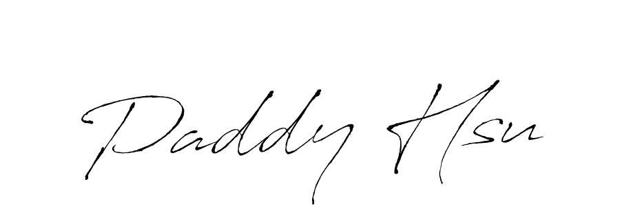 Create a beautiful signature design for name Paddy Hsu. With this signature (Antro_Vectra) fonts, you can make a handwritten signature for free. Paddy Hsu signature style 6 images and pictures png