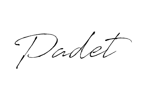 Design your own signature with our free online signature maker. With this signature software, you can create a handwritten (Antro_Vectra) signature for name Padet. Padet signature style 6 images and pictures png