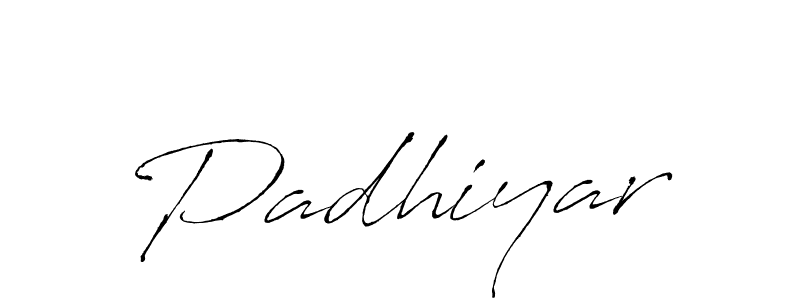 Create a beautiful signature design for name Padhiyar. With this signature (Antro_Vectra) fonts, you can make a handwritten signature for free. Padhiyar signature style 6 images and pictures png
