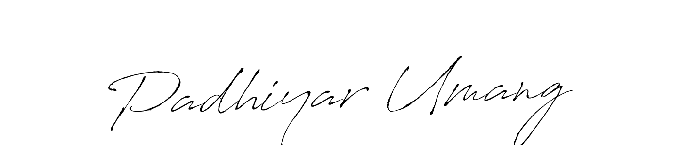 Design your own signature with our free online signature maker. With this signature software, you can create a handwritten (Antro_Vectra) signature for name Padhiyar Umang. Padhiyar Umang signature style 6 images and pictures png