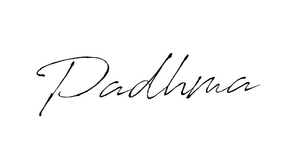 Padhma stylish signature style. Best Handwritten Sign (Antro_Vectra) for my name. Handwritten Signature Collection Ideas for my name Padhma. Padhma signature style 6 images and pictures png