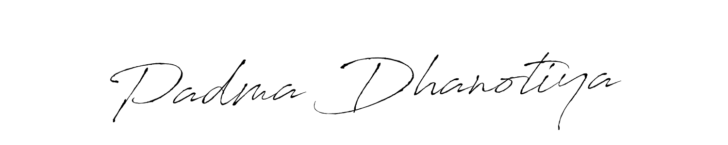 How to make Padma Dhanotiya signature? Antro_Vectra is a professional autograph style. Create handwritten signature for Padma Dhanotiya name. Padma Dhanotiya signature style 6 images and pictures png