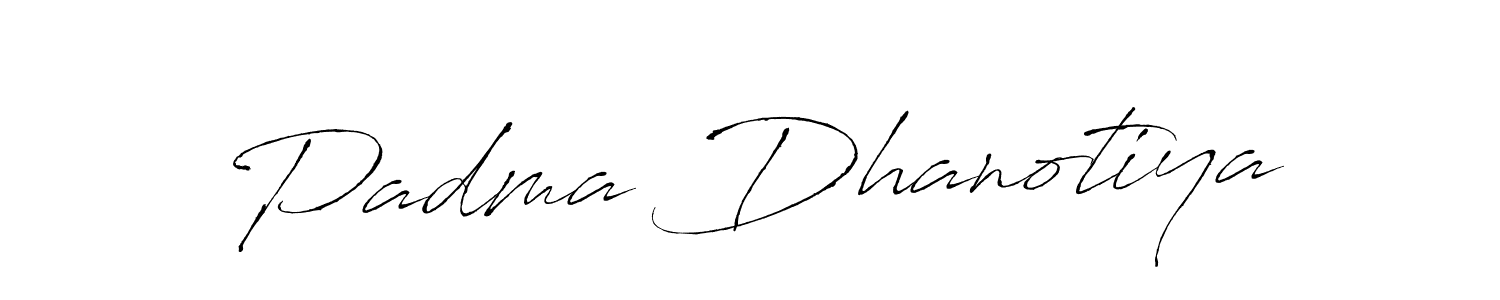 How to make Padma Dhanotiya signature? Antro_Vectra is a professional autograph style. Create handwritten signature for Padma Dhanotiya name. Padma Dhanotiya signature style 6 images and pictures png