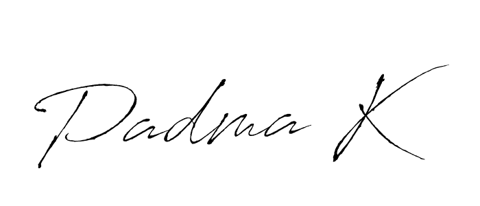 Similarly Antro_Vectra is the best handwritten signature design. Signature creator online .You can use it as an online autograph creator for name Padma K. Padma K signature style 6 images and pictures png